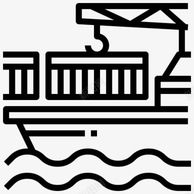 船舶交付船舶货物图标图标