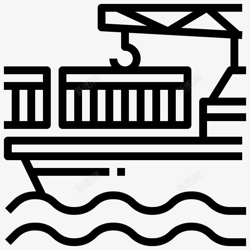 船舶交付船舶货物图标svg_新图网 https://ixintu.com 交付 全球 分销 船舶 要素 货物 货船 运输