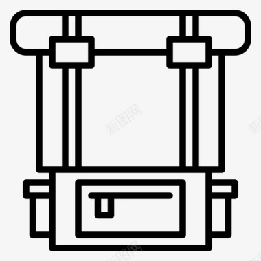 背包探险行李图标图标