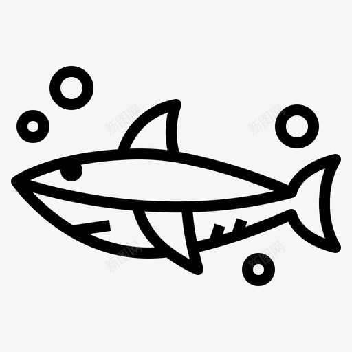 鲨鱼动物水生图标svg_新图网 https://ixintu.com 动物 水族馆 水生 海洋生物 鲨鱼