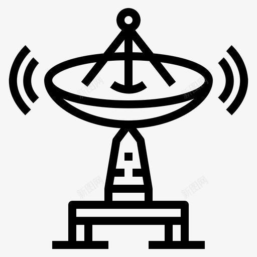 卫星天线无线电无线图标svg_新图网 https://ixintu.com 卫星 天线 新闻 无线 无线电