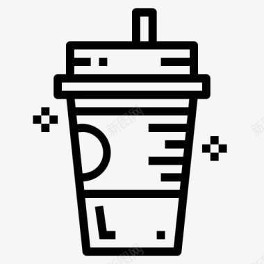 冰咖啡冷的饮料图标图标