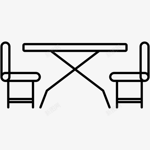 餐桌椅子餐厅图标svg_新图网 https://ixintu.com 图标 家具 椅子 轮廓 餐厅 餐桌