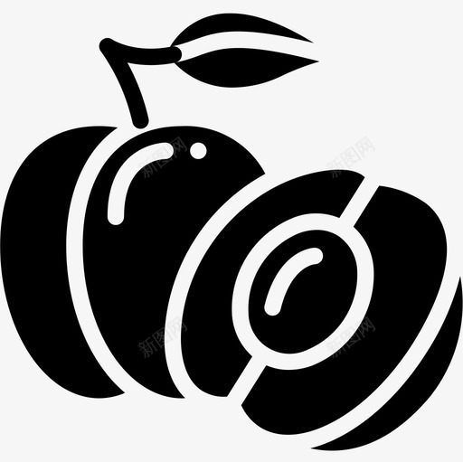 桃子食物129填充图标svg_新图网 https://ixintu.com 填充 桃子 食物129