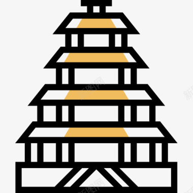 颐和园中国象征2黄影图标图标