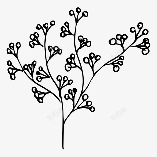 植物树枝自然图标svg_新图网 https://ixintu.com 树枝 植物 素描 自然