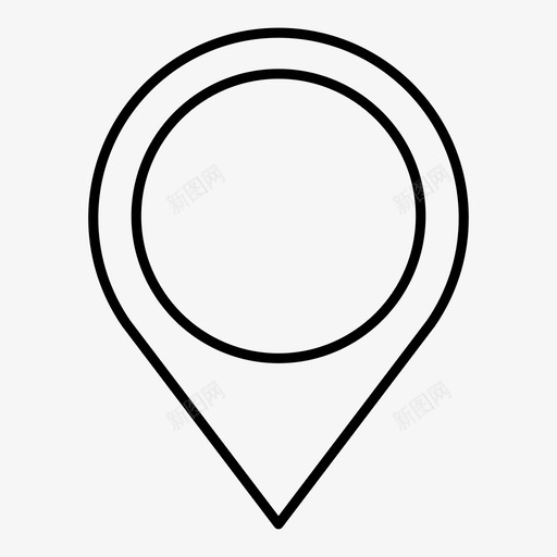 点gps地图图标svg_新图网 https://ixintu.com gps pin 地图 导航 标记 点