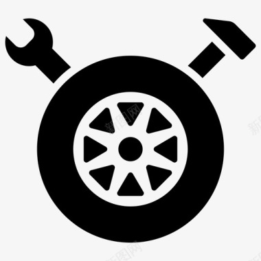 汽车维修车轮定位汽车配件图标图标