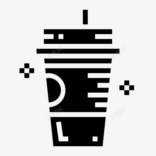 冰咖啡冷的饮料图标svg_新图网 https://ixintu.com 冰咖啡 冷的 咖啡固体 食物 饮料