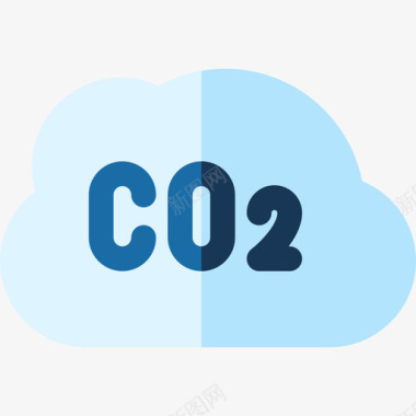 二氧化碳回收18平坦图标图标