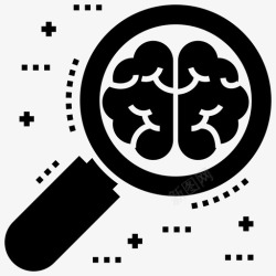 大脑扫描大脑扫描大脑处理核磁共振成像图标高清图片