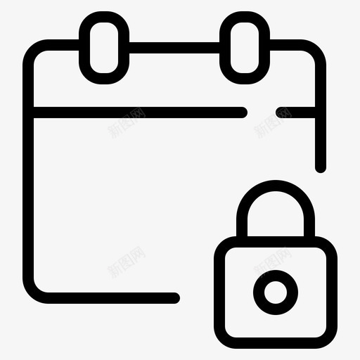 隐私日历日期图标svg_新图网 https://ixintu.com 事件 安全 日历 日期 隐私