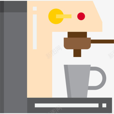 咖啡机办公用品3台平板图标图标