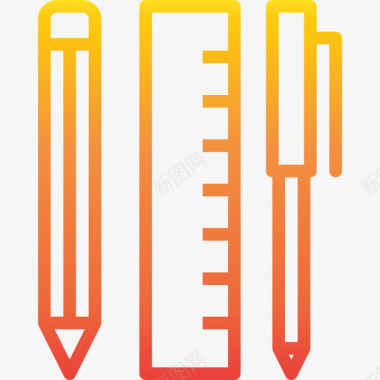 铅笔教育151梯度图标图标