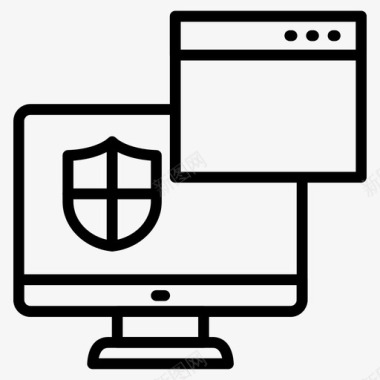 网页保护安全网页图标图标
