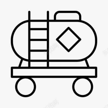 油罐半挂车运输图标图标