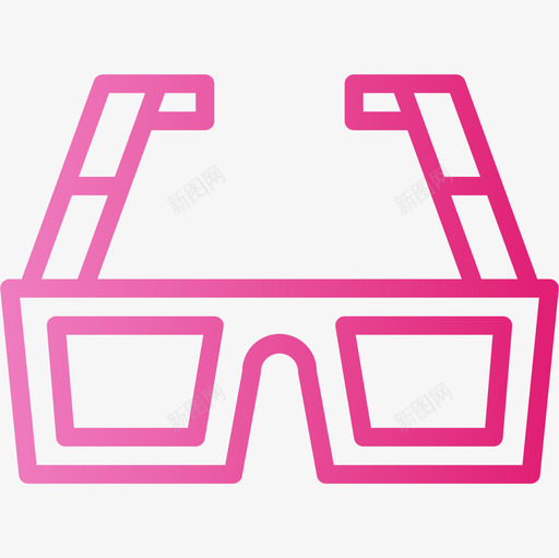 3d眼镜好莱坞3渐变图标svg_新图网 https://ixintu.com 3d眼镜 好莱坞3 渐变