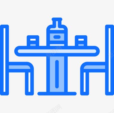 桌子47号吧台蓝色图标图标