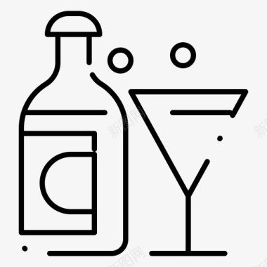 葡萄酒酒瓶复活节图标图标