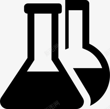 实验室烧瓶烧杯化学图标图标