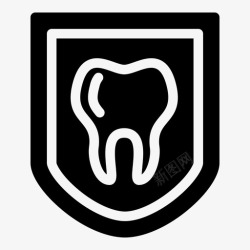 健康盾牙齿保护牙齿健康图标高清图片