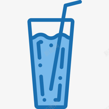 饮料饮料和饮料4蓝色图标图标