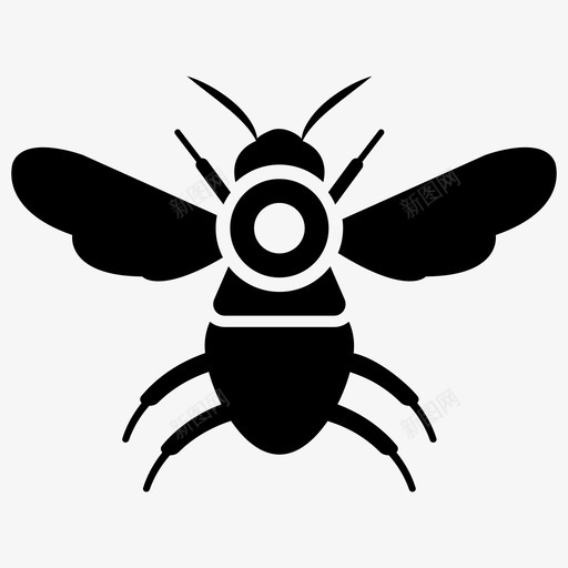蜜蜂大黄蜂昆虫图标svg_新图网 https://ixintu.com 刺昆虫 大黄蜂 宠物字形图标 昆虫 蜜蜂