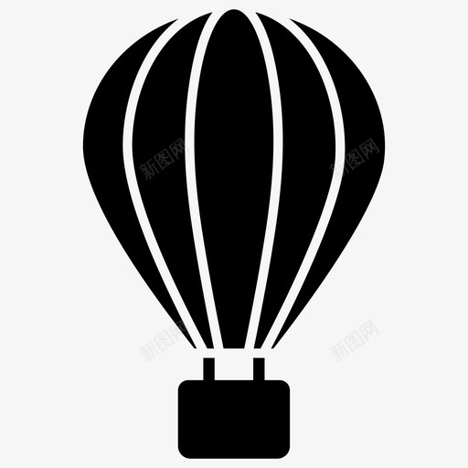热气球冒险飞机图标svg_新图网 https://ixintu.com 兴趣 冒险 固体 图标 有趣 气球 活动 火气 热气球 爱好 飞机