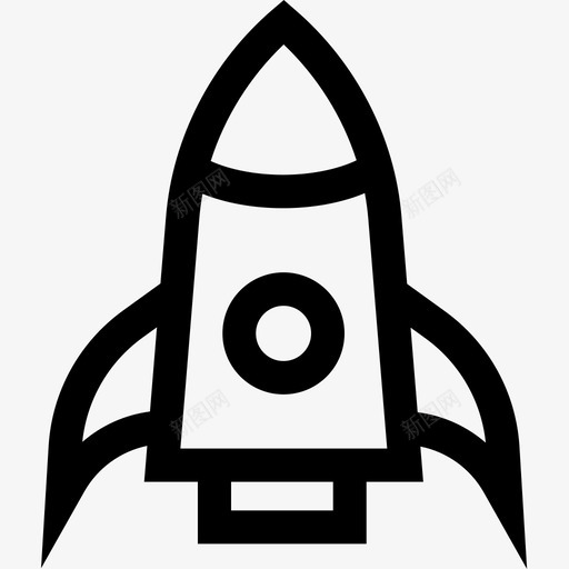 火箭儿童玩具7线性图标svg_新图网 https://ixintu.com 儿童玩具 火箭 线性