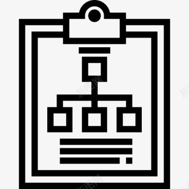 图表办公室供应商线性图标图标