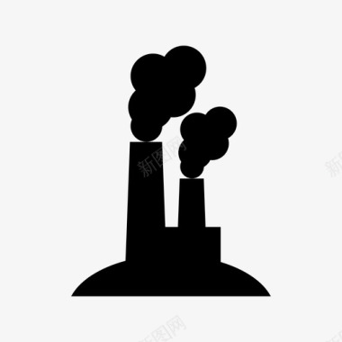 用煤发电厂电源工业用发电厂图标图标