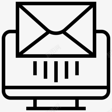 电子邮件邮资专线图标图标