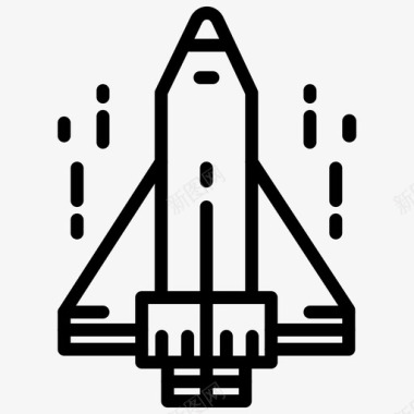 航天飞机火箭科学图标图标