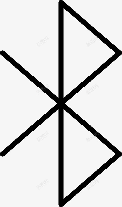 蓝牙通信网络图标svg_新图网 https://ixintu.com 网络 蓝牙 通信