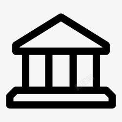 化妆棉12个政府银行建筑图标高清图片