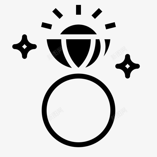 戒指钻石订婚图标svg_新图网 https://ixintu.com 实心 戒指 珠宝 订婚 钻石 魔术师