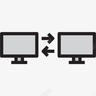 网络计算机22线颜色图标图标