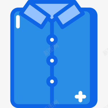 衬衫电子商务130蓝色图标图标