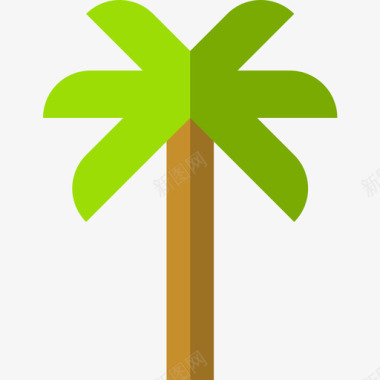棕榈树沙漠16平坦图标图标