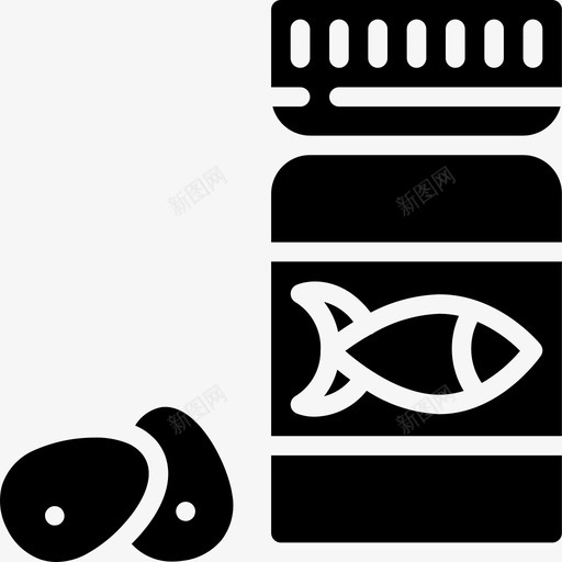 鳕鱼饮食和营养2填充图标svg_新图网 https://ixintu.com 填充 营养 饮食 鳕鱼