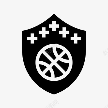 俱乐部会徽篮球盾牌图标图标