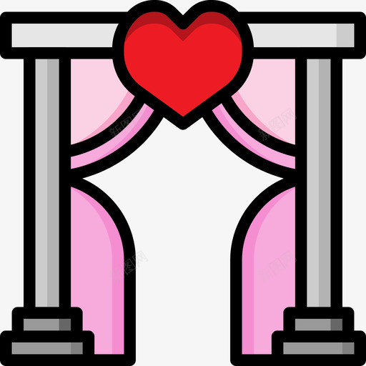 结婚拱门127号婚礼线性颜色图标svg_新图网 https://ixintu.com 127号 婚礼 拱门 线性 结婚 颜色