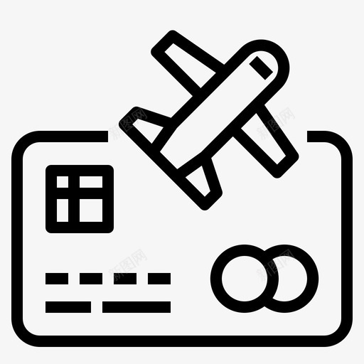 信用卡飞机机场图标svg_新图网 https://ixintu.com 付款 信用卡 机场 运输 飞机