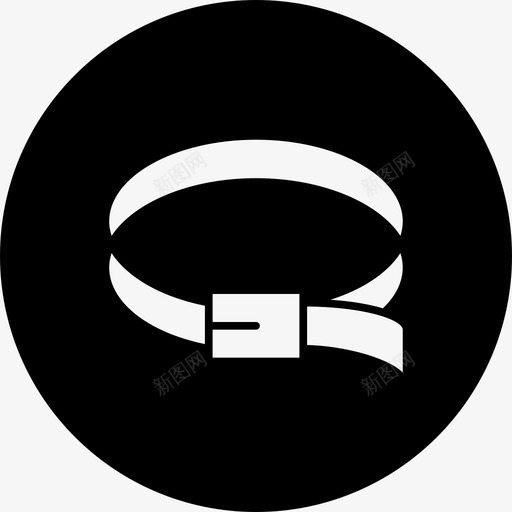 腰带时尚圆形填充图标svg_新图网 https://ixintu.com 圆形 填充 时尚 腰带