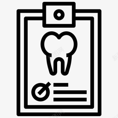 牙医报告牙科牙科护理图标图标