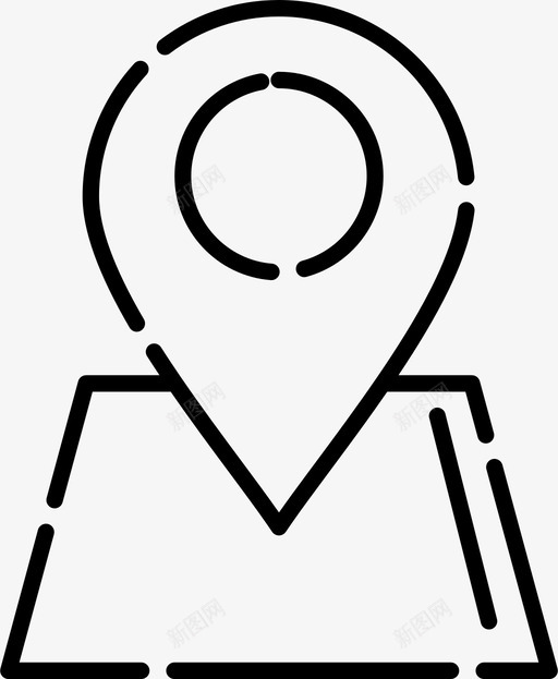 地图目的地位置图标svg_新图网 https://ixintu.com 位置 地图 定位 导航 目的地