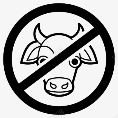 不吃肉奶牛不含奶制品图标图标