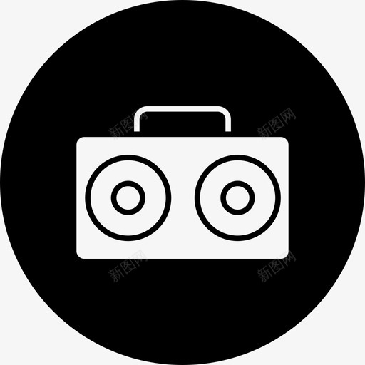 录音机卡式录音机音乐圆形填充图标svg_新图网 https://ixintu.com 卡式录音机 录音机 音乐圆形填充