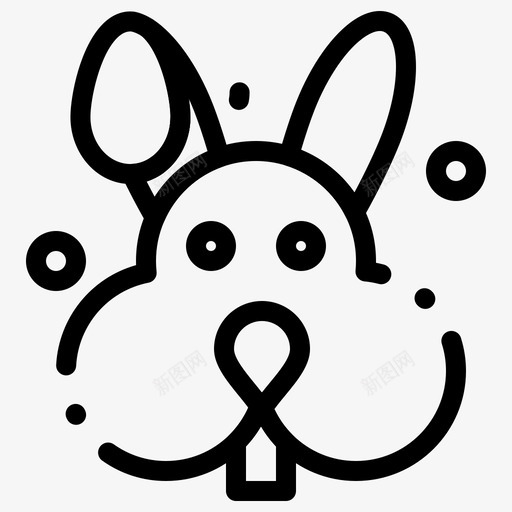 兔子复活节快乐的伊斯特堡虚线图标svg_新图网 https://ixintu.com 乐的 伊斯特 兔子 复活节 快乐 虚线