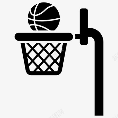 篮球场篮球器材篮球圈图标图标